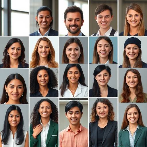 A set of professional corporate headshots taken for the Starbucks corporate team, featuring employees with diverse backgrounds and confident expressions.