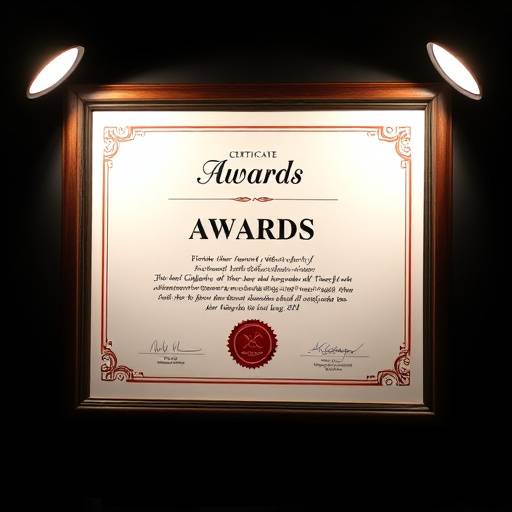 Image of the 'Seattle Business Monthly's Top Commercial Photographers' award certificate.